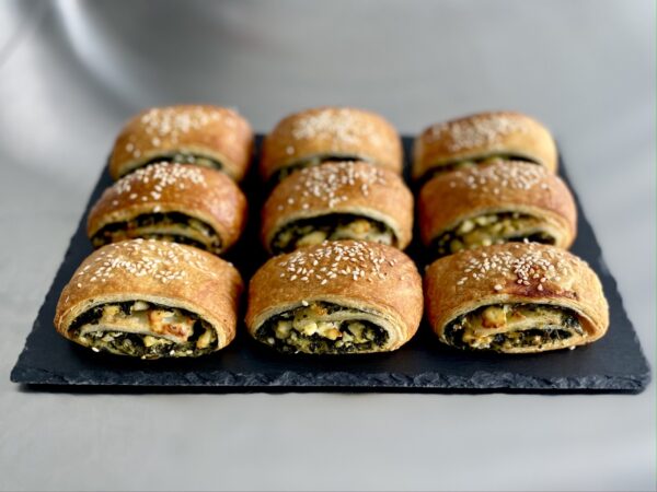 Blätterteig-Spinat-Feta-Röllchen 10 Stück